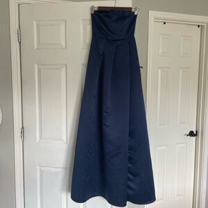 Showpo Strapless Midnight Blue Dress